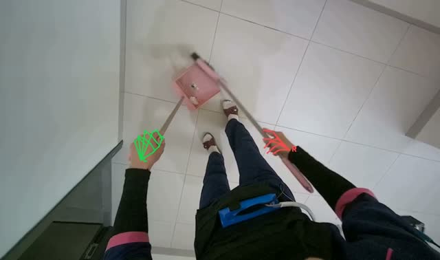 Sweeping floor with broom: egocentric robotics sample