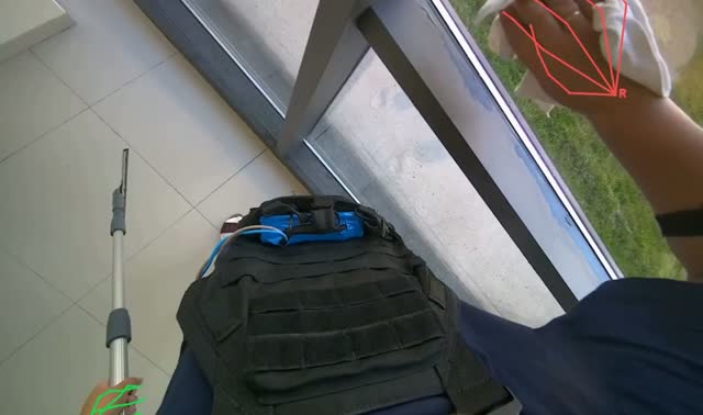 Cleaning building windows: egocentric robotics sample