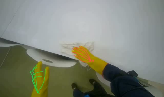 Cleaning table surface: egocentric robotics sample
