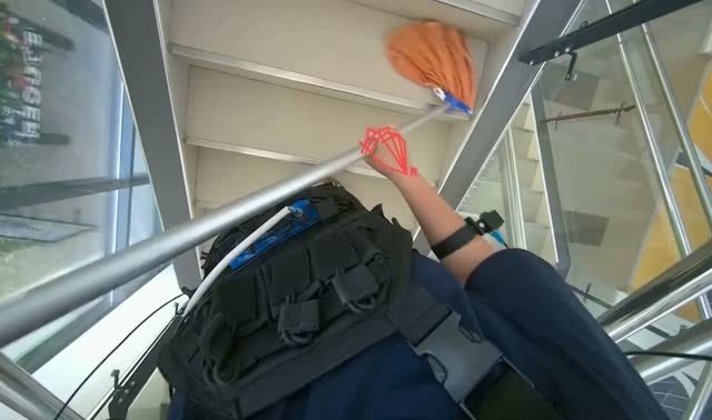 Mopping stairs: egocentric robotics sample