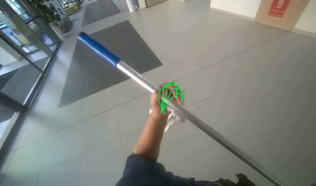 Cleaning ping-pong table with mop: egocentric robotics sample