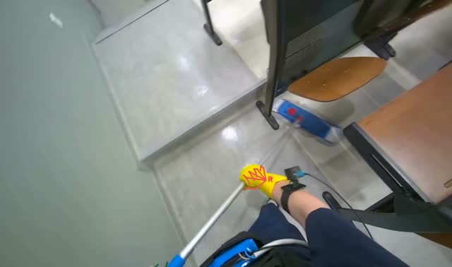 Mopping stairs: egocentric robotics sample