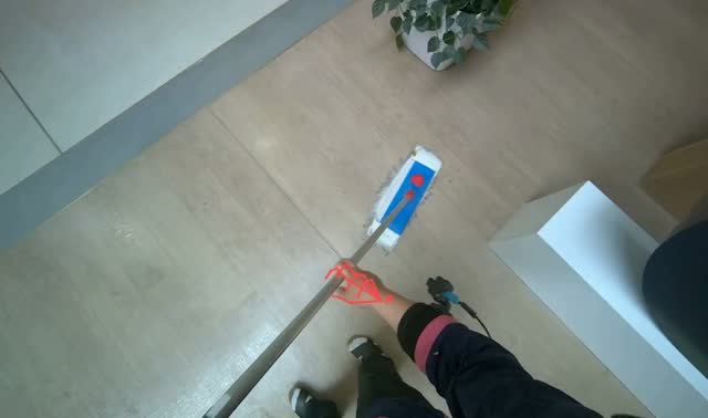 Mopping common area floor: egocentric robotics sample