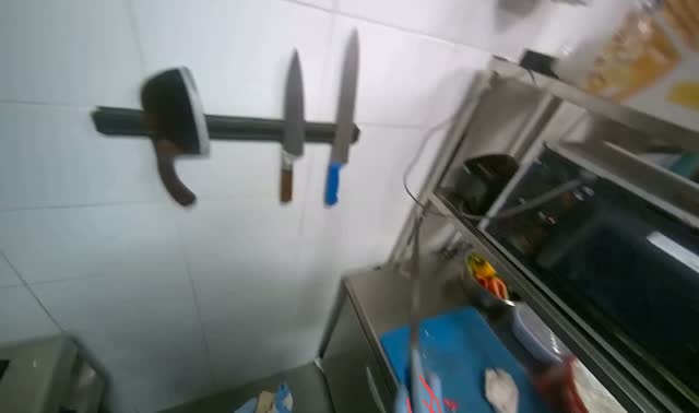 Placing meal and water on stove, organizing kitchen: egocentric robotics sample