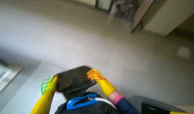 Collecting and sorting trash into bins: egocentric robotics sample