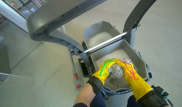 Preparing mop for cleaning: egocentric robotics sample