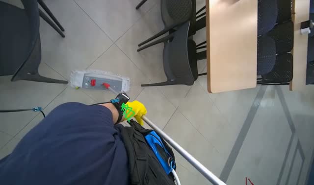 Preparing mop head: egocentric robotics sample