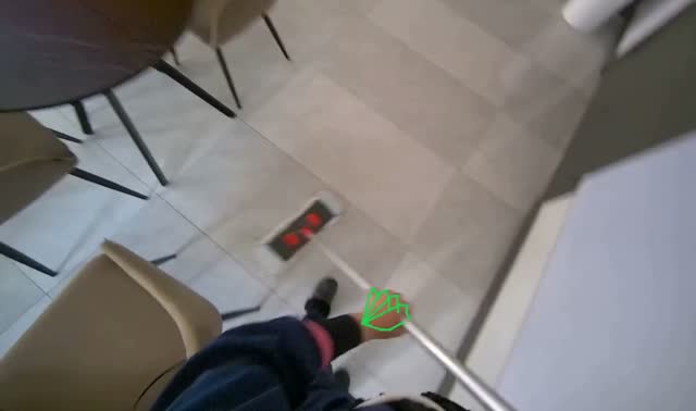 Mopping reception area floor: egocentric robotics sample
