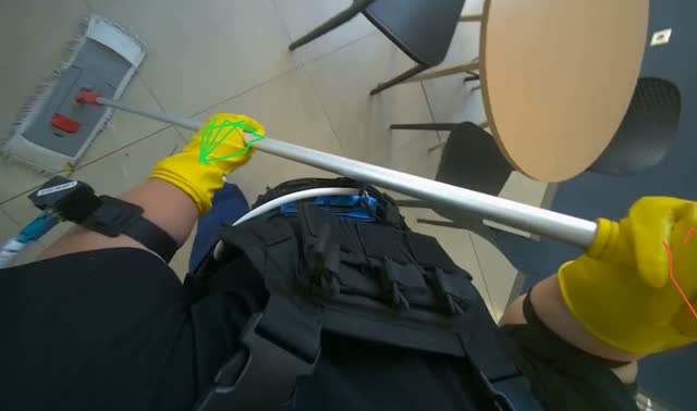 Mopping the floor: egocentric robotics sample