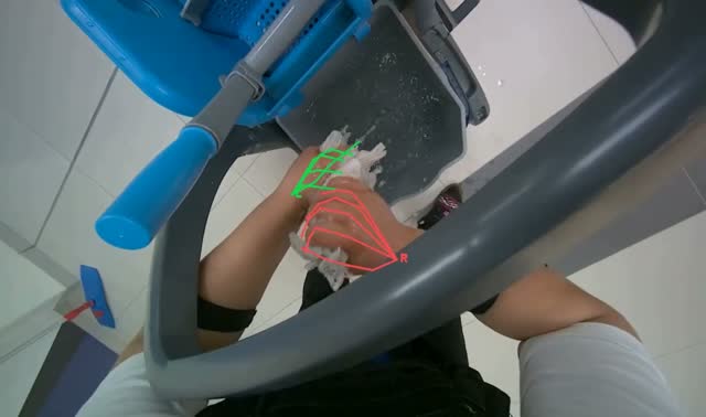 Changing mop head: egocentric robotics sample