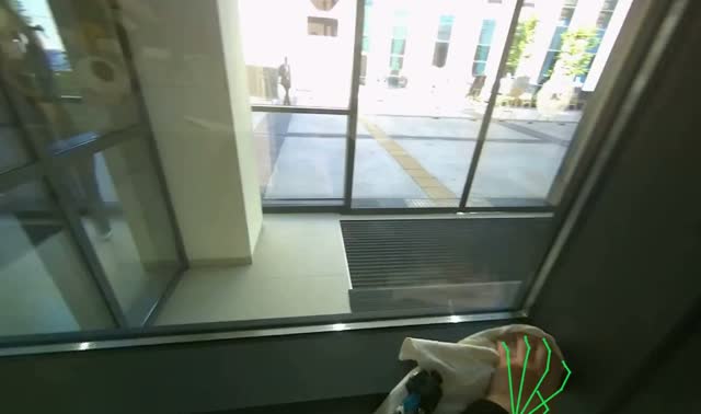 Wiping glass door frames: egocentric robotics sample