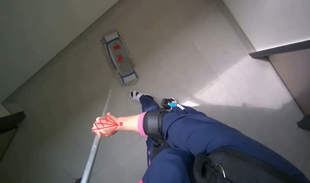 Mopping the floor: egocentric robotics sample