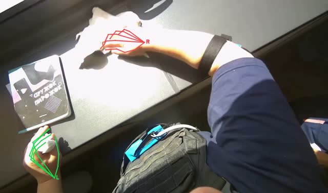 Wiping window frame surface: egocentric robotics sample