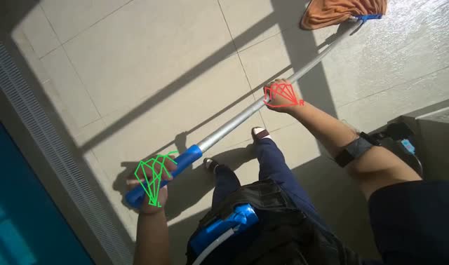 Mopping pool deck: egocentric robotics sample