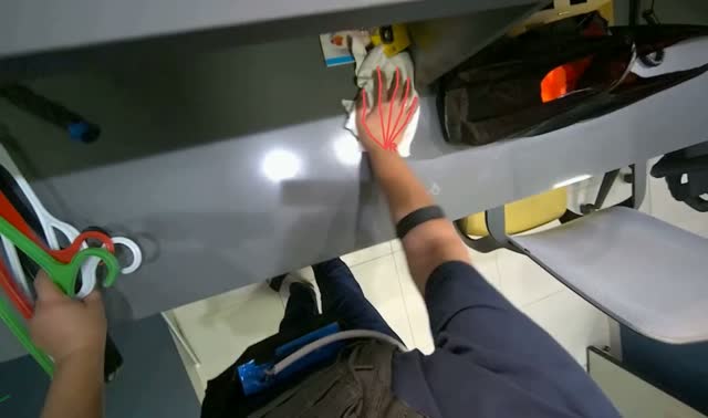 Wiping desk surface: egocentric robotics sample