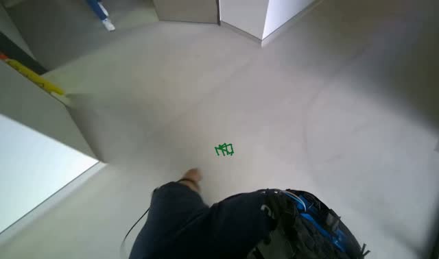 Walking with cleaning supplies: egocentric robotics sample