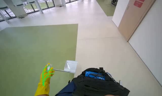 Sweeping office floor: egocentric robotics sample