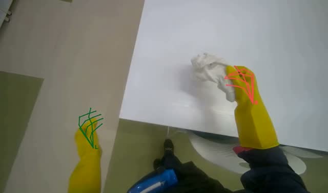Cleaning table surface: egocentric robotics sample