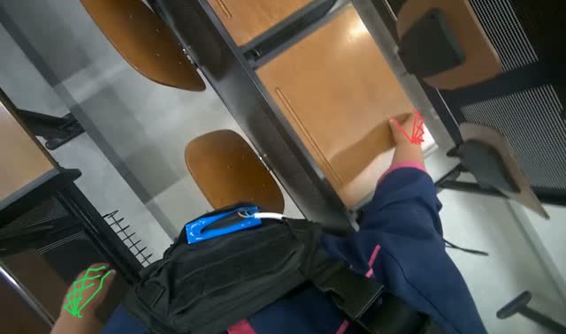 Organizing lecture hall desks: egocentric robotics sample