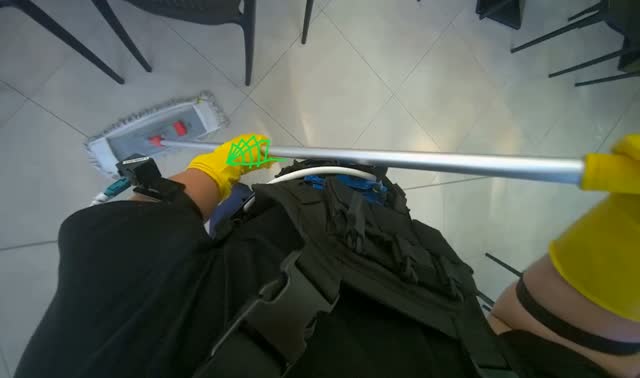 Mopping the floor: egocentric robotics sample