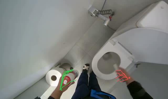 Cleaning toilet stalls: egocentric robotics sample