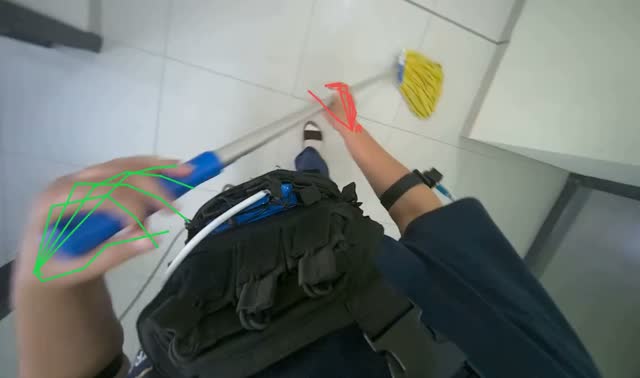 Mopping office floor: egocentric robotics sample