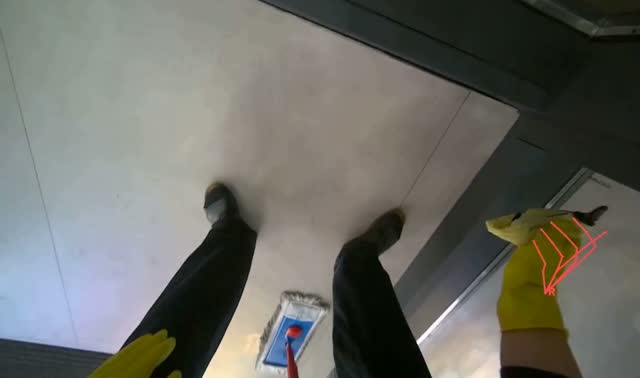 Wiping window frames with cloth: egocentric robotics sample