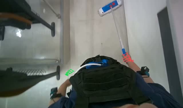 Mopping classroom floor: egocentric robotics sample