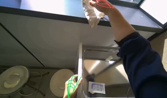 Wiping window sill: egocentric robotics sample