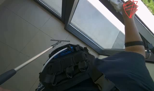 Wiping glass frames with cloth: egocentric robotics sample
