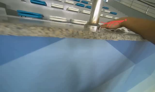 Wiping granite counter: egocentric robotics sample