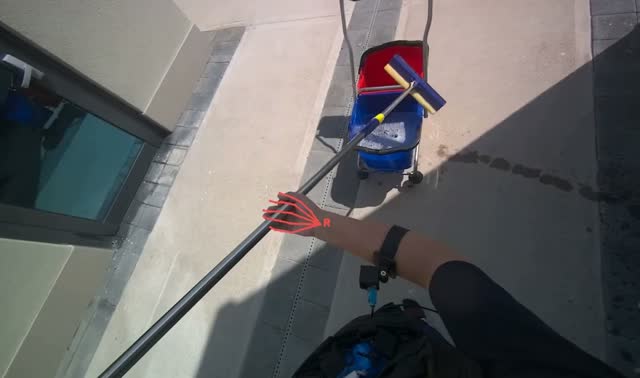 Cleaning building windows: egocentric robotics sample
