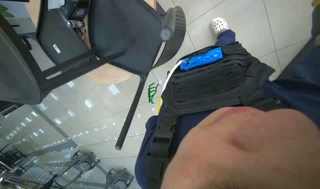 Mopping floor with mop: egocentric robotics sample
