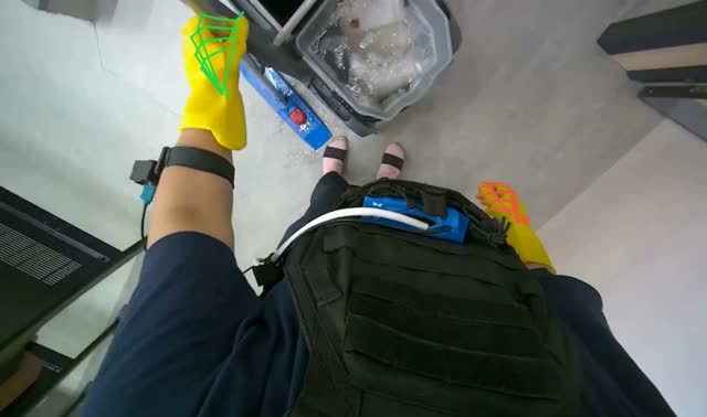 Preparing mop for cleaning: egocentric robotics sample