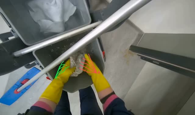 Washing and wringing mop head: egocentric robotics sample