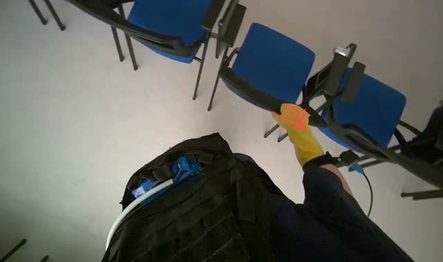 Arranging chairs in lecture hall: egocentric robotics sample