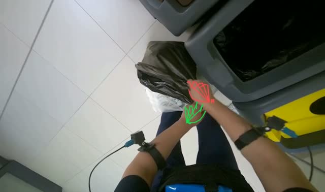 Sorting trash into recycling bins: egocentric robotics sample