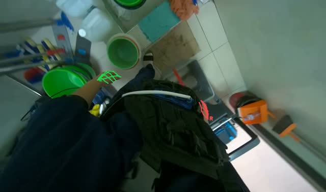 Organizing cleaning supplies: egocentric robotics sample