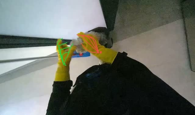 Dusting high corners with long duster: egocentric robotics sample