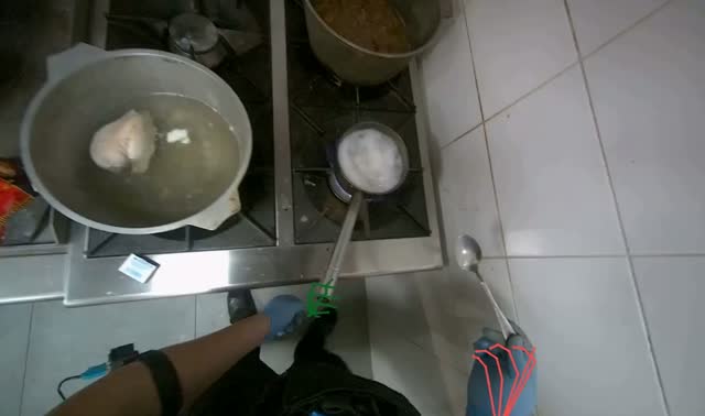 Adding dumplings to boiling water: egocentric robotics sample