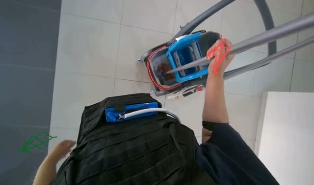 Mopping floor: egocentric robotics sample