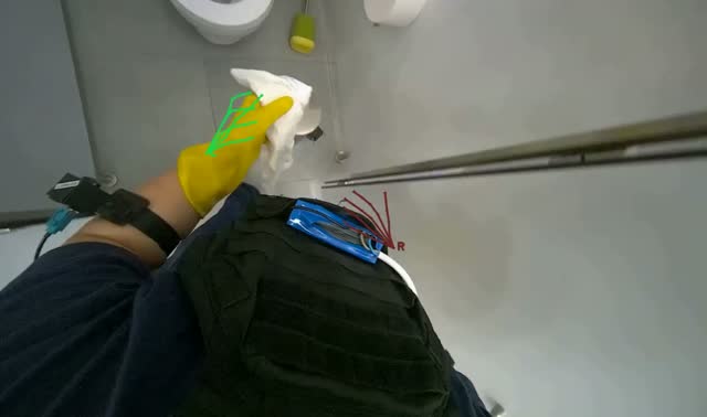 Cleaning toilet: egocentric robotics sample