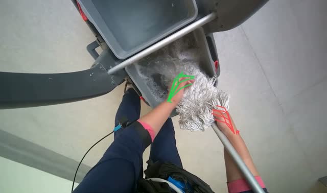 Mopping office floor: egocentric robotics sample