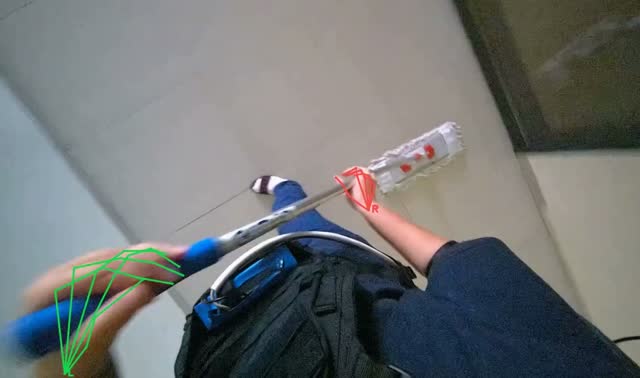 Mopping tiled floor: egocentric robotics sample