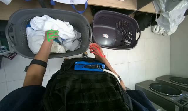 Folding and organizing laundry items: egocentric robotics sample
