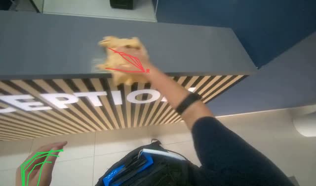 Wiping reception desk: egocentric robotics sample