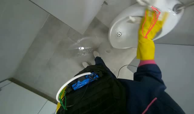 Wiping down urinals: egocentric robotics sample