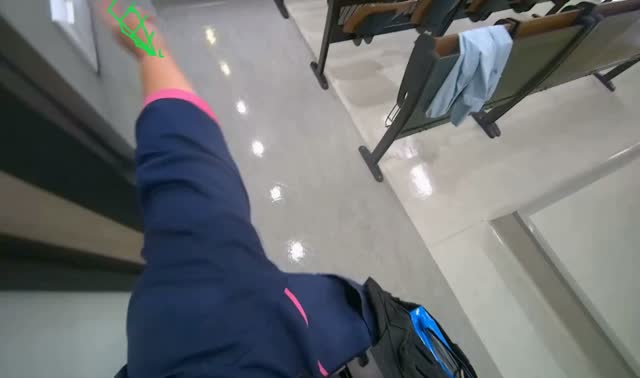 Mopping lecture hall floor: egocentric robotics sample