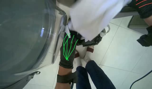 Loading clothes into washing machine: egocentric robotics sample