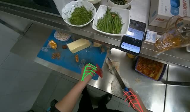 Filling condiment cups: egocentric robotics sample
